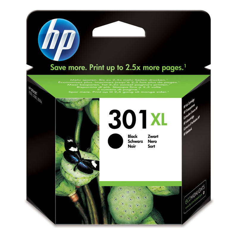 Čierna atramentová kazeta HP 301XL CH563EE